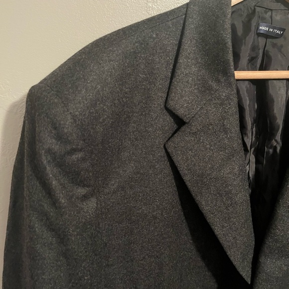 Giorgio Armani Classico Charcoal Gray Black Men's Wool & Cashmere Blazer 44R - Picture 7 of 16